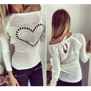 women's knitted pullover sweater, view 4 - MRSLM