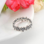 petal sterling silver flower ring, view 7 - MRSLM