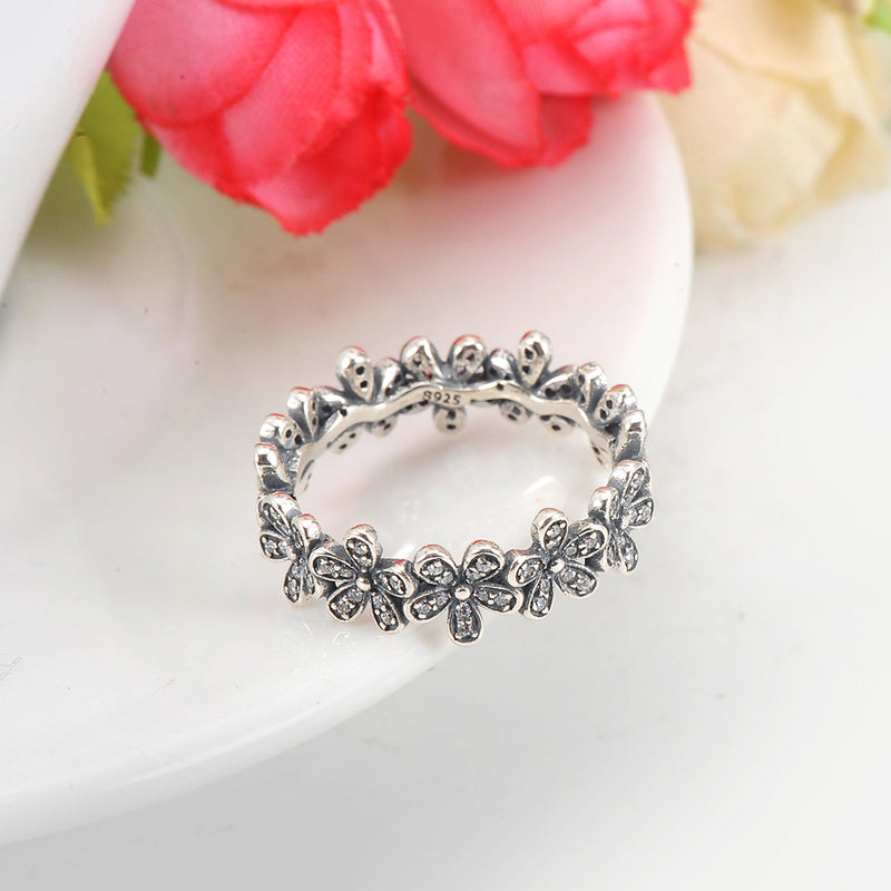petal sterling silver flower ring, view 7 - MRSLM