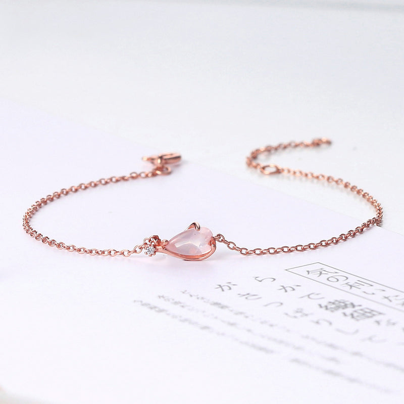 cherry blossom crystal silver bracelet - MRSLM