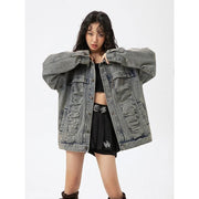 women's denim coat, view 5 - MRSLM
