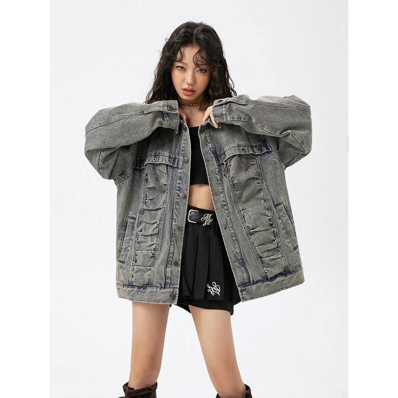 women's denim coat, view 5 - MRSLM