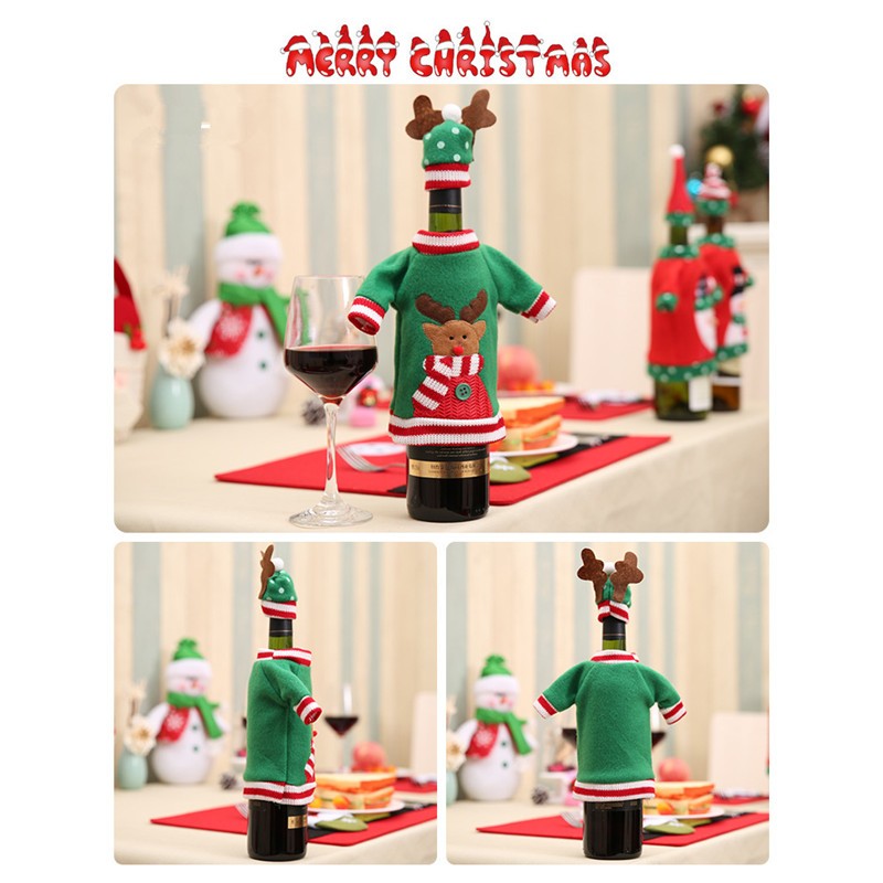 Christmas wine bottle cover, view 5 - MRSLM