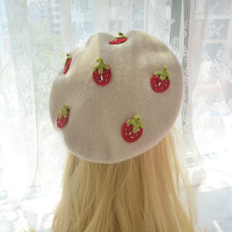 strawberry beret, view 7 - MRSLM