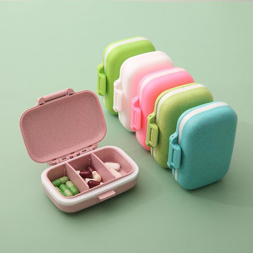mini portable 3-grids pill organizer box - MRSLM