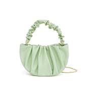 sheepskin pleated crossbody bag, view 4 - MRSLM
