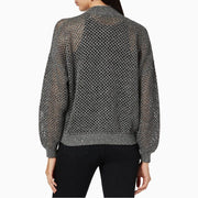 sequin linen blend knit top, view 5 - MRSLM