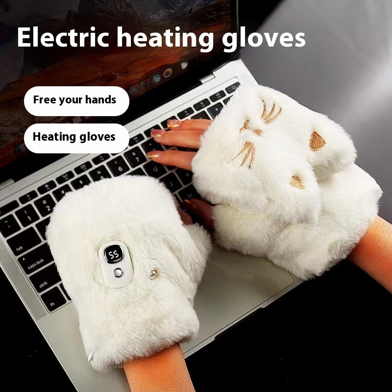 Heated cat's paw hand warmer gloves, view 8 - MRSLM