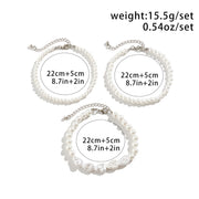 multi-layer pearl anklet, view 11 - MRSLM