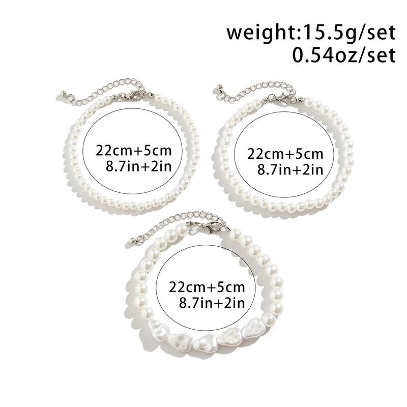 multi-layer pearl anklet, view 11 - MRSLM