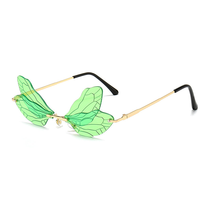 rimless dragonfly wing sunglasses, view 7 - MRSLM
