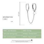 s925 sterling silver star ear clip, view 5 - MRSLM
