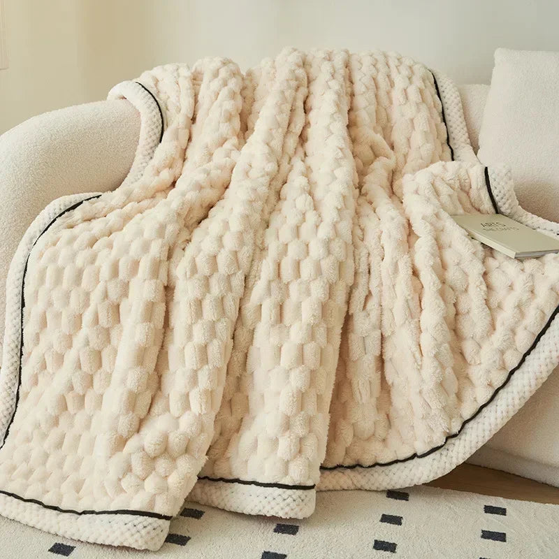velvet flannel fleece blanket, view 6 - MRSLM
