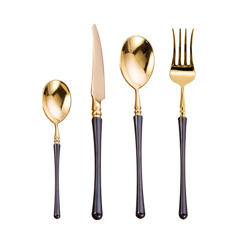 black gold cutlery set, view 8 - MRSLM