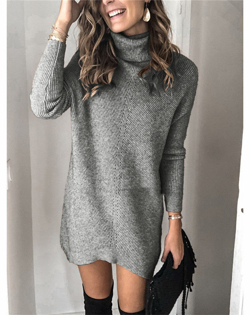 Women's loose turtleneck sweater, view 4 - MRSLM