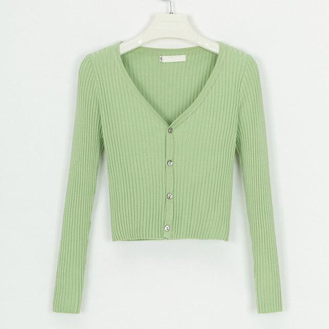 slim fit cardigan sweater for women, view 3 - MRSLM