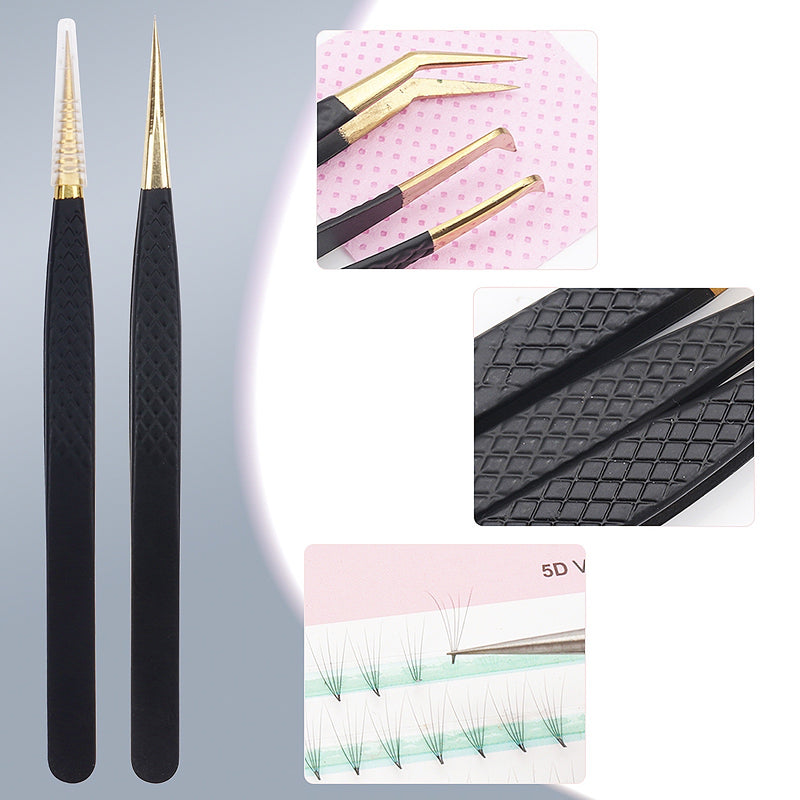 stainless steel eyelash tweezers, view 10 - MRSLM