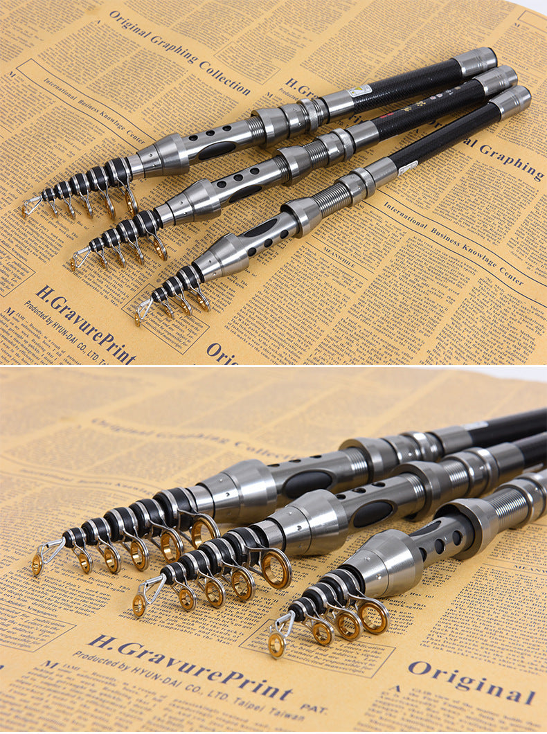 Telescopic carbon fiber fishing rod, view 4 - MRSLM
