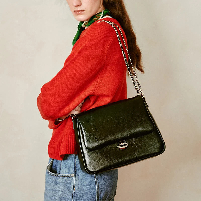 leather shoulder bag, view 4 - MRSLM