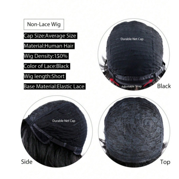 human hair clip-in bangs, view 4 - MRSLM