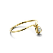 925 silver blue moonstone v-shaped ring, view 3 - MRSLM