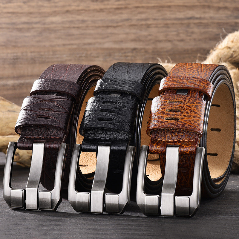 men's leather belt, view 3 - MRSLM