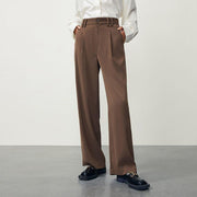 high-waisted drape trousers with side slits, view 4 - MRSLM
