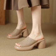 open toe chunky heel sandals, view 27 - MRSLM