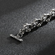 blackened steel skeleton bracelet, view 4 - MRSLM