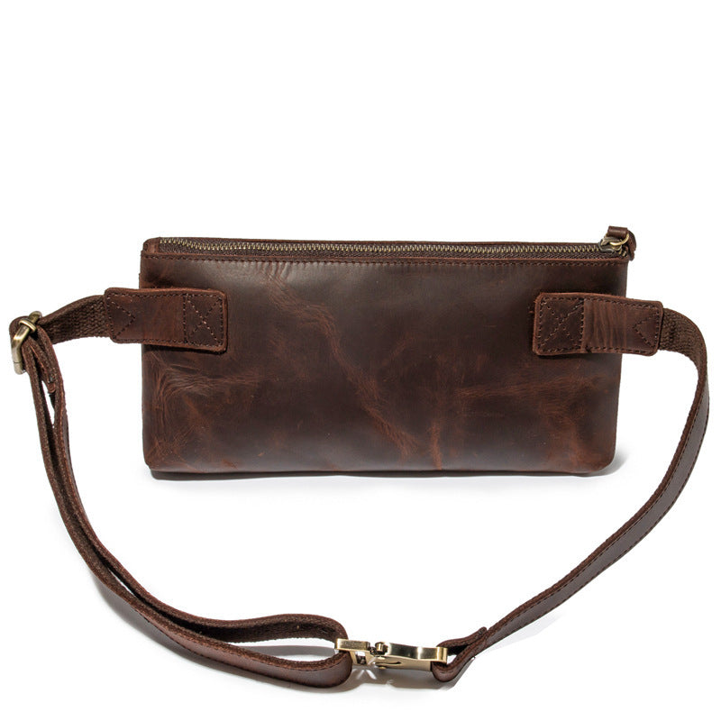 retro leather chest bag, view 2 - MRSLM