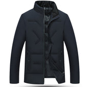 Men's stand collar cotton-padded jacket, view 6 - MRSLM