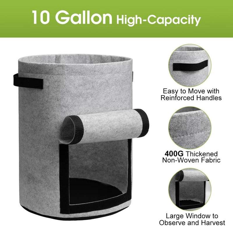 felt plant grow bags, view 3 - MRSLM