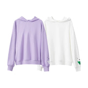 hooded cotton hoodie with geometric embroidery, view 10 - MRSLM