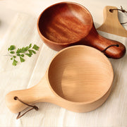 japanese style wooden bowl, view 2 - MRSLM