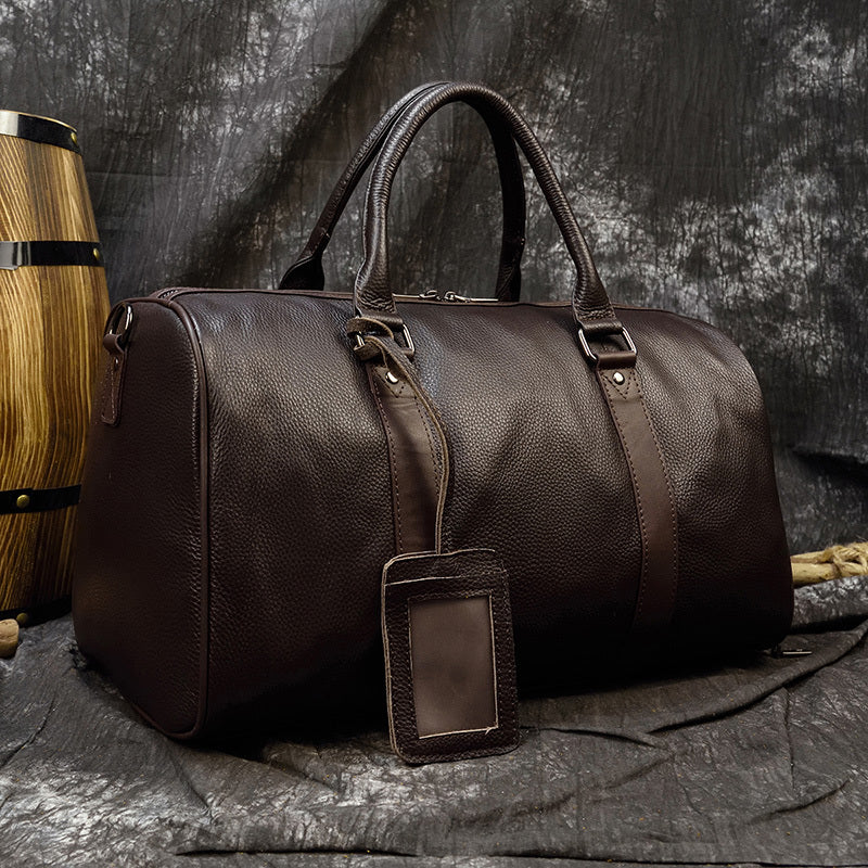 large leather business travel bag, view 2 - MRSLM