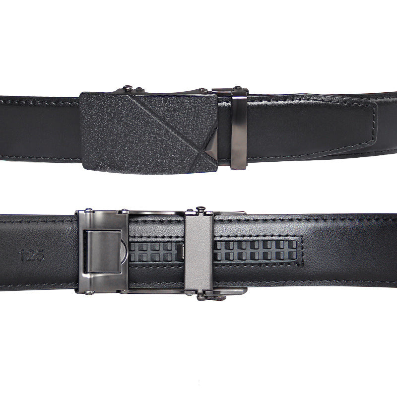 men's automatic buckle leather belt, view 2 - MRSLM