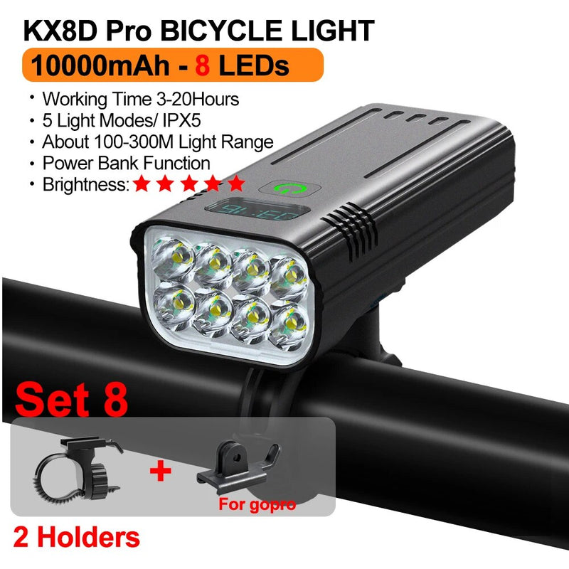 Ultra-bright USB-C rechargeable bike light set, view 5 - MRSLM