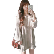 women's knit sweater dress, view 5 - MRSLM