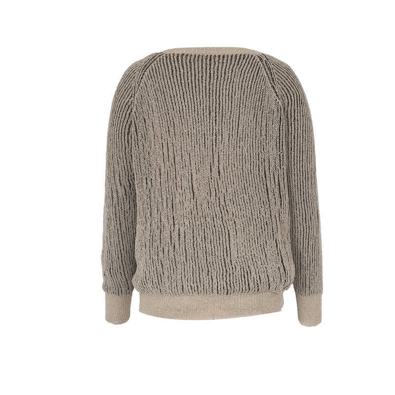 Women's lightweight cotton-blend knit pullover, view 3 - MRSLM