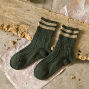 thick striped wool socks, view 5 - MRSLM