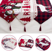 Embroidered Christmas table runner, view 2 - MRSLM