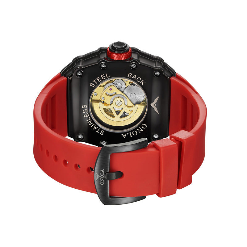 men's automatic silicone sports watch, view 2 - MRSLM