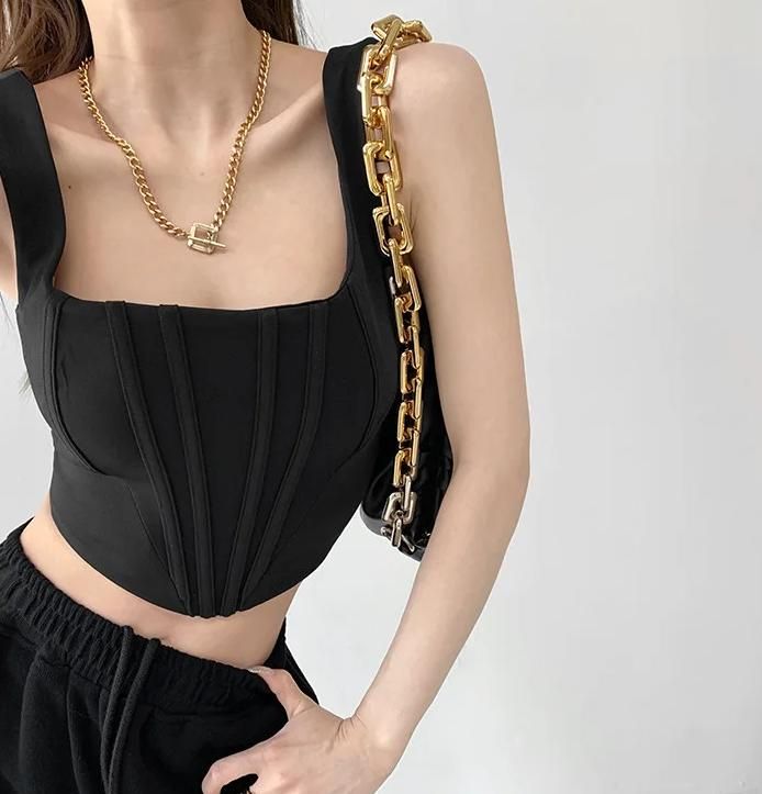 square neck backless crop top, view 7 - MRSLM