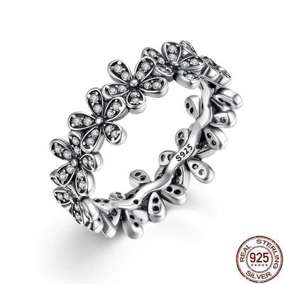 petal sterling silver flower ring - MRSLM
