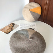 mixed color wool beret for women, view 2 - MRSLM