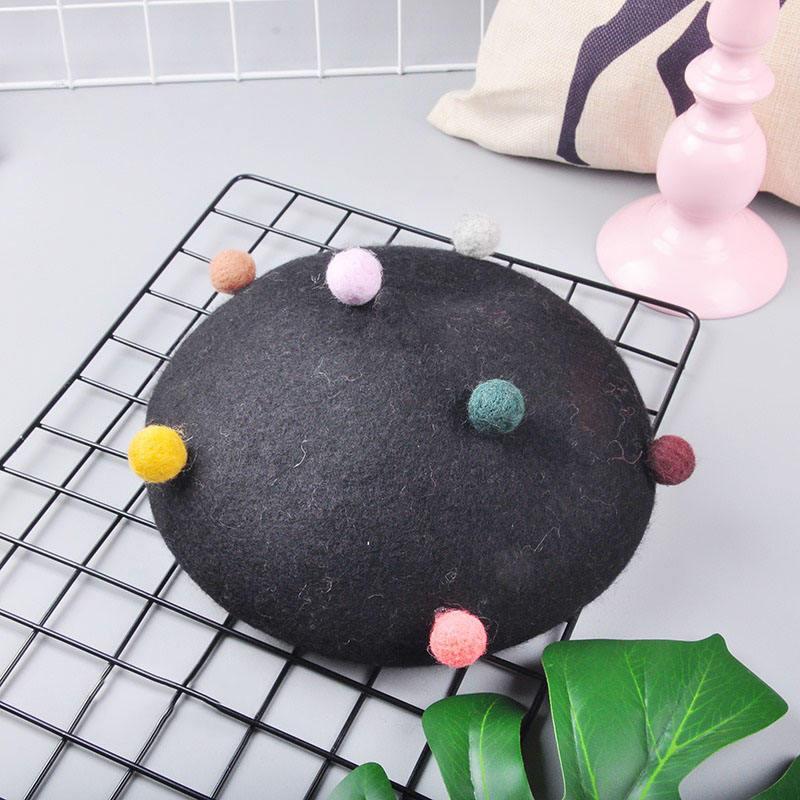 kids beret with pompom, view 5 - MRSLM
