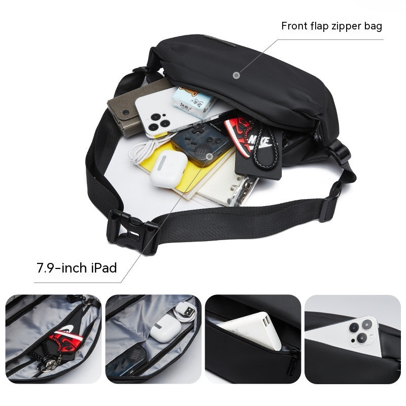 men's oxford cloth messenger bag, view 2 - MRSLM