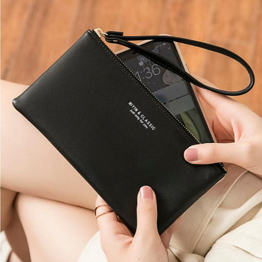 long pu leather zipper wallet - MRSLM