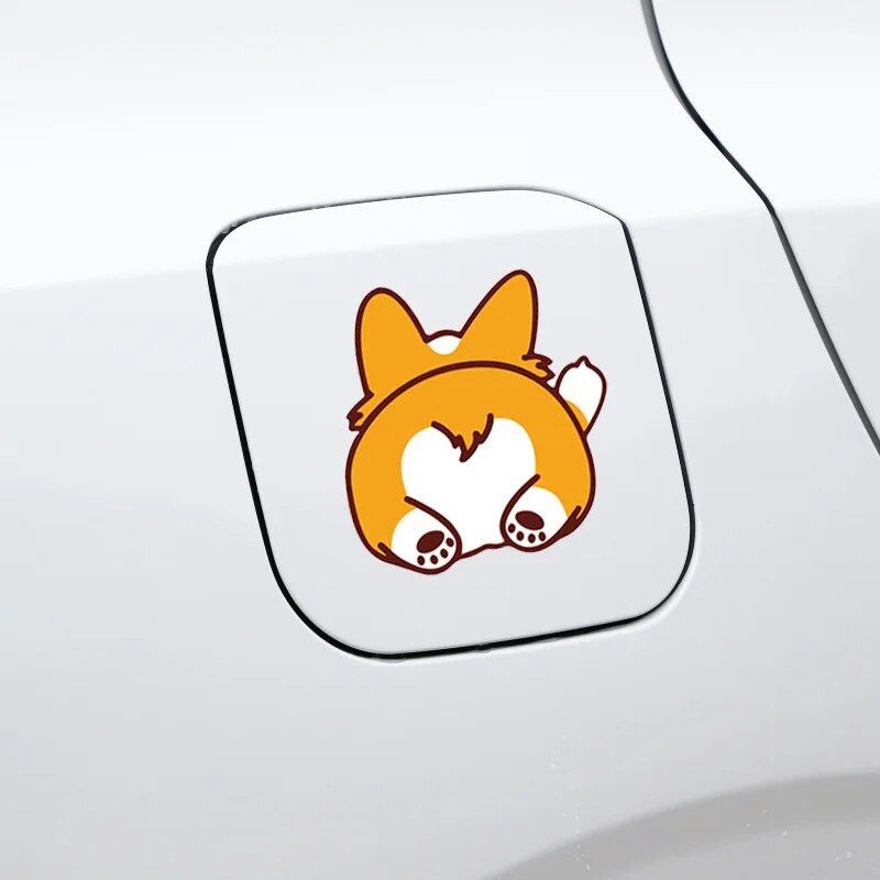 corgi dog pvc car sticker, view 7 - MRSLM