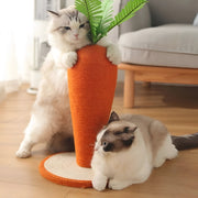 carrot cat scratching post, view 4 - MRSLM